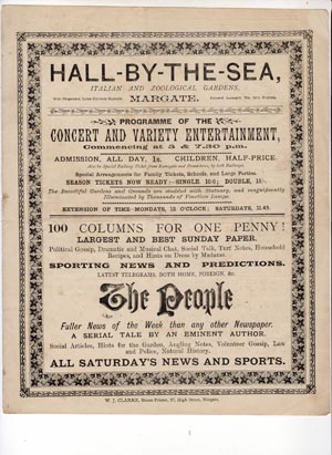 Hall by the Sea programme | Margate History